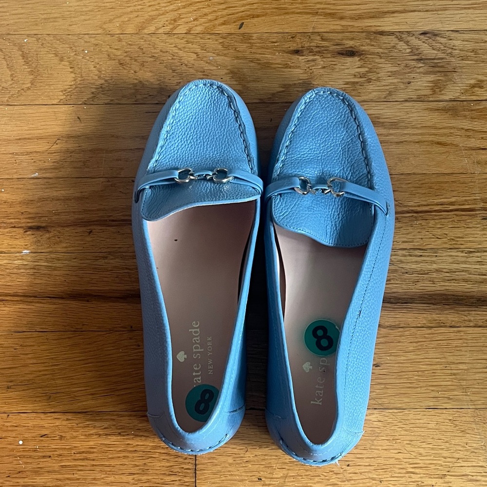 Kate Spade Sky Blue Loafers Sz 8